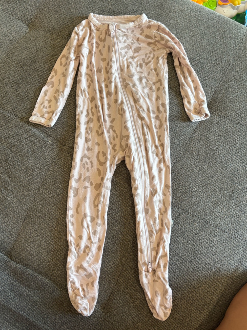 Kyte baby blush leopard footie